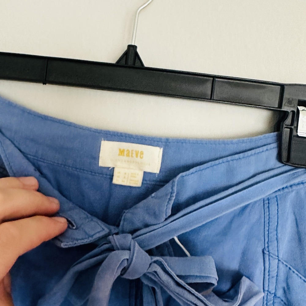 Anthropologie‎ Maeve Effortless Skirt Big Pockets Corduroy Women's 2 Blue - Picture 6 of 12